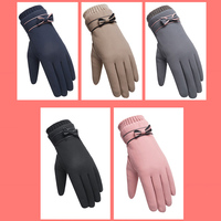 Moda na rękawiczki damskie zimowe wiatroszczelne wodoodporne wewnętrzne pluszowe ciepłe rękawiczki Lady Touch Screen przyjazne dla skóry miękkie rękawiczki damskie 6